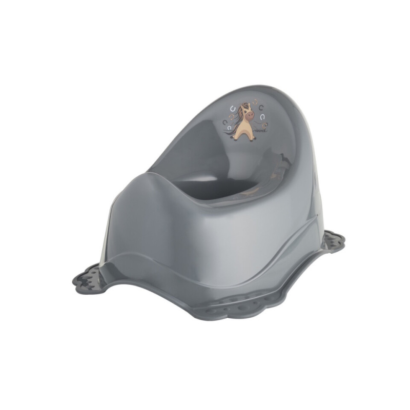 MALTEX Nočník protiskluzový s melodií koník steel grey