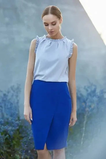 Dámská sukně S127 - Stylove  tmavě zelená M-38