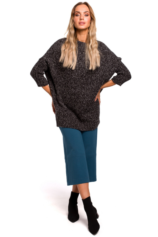 M470 Melanžový svetr - grafitový EU S/M