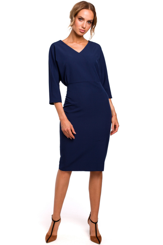 M464 Šaty s netopýřími rukávy - tmavě modré EU XXL