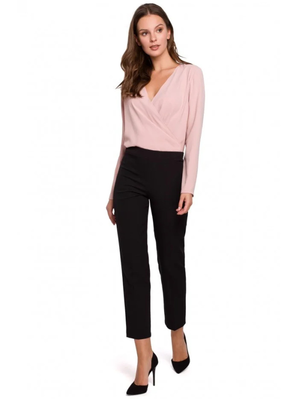 K035 Kalhoty s elastickým pasem - černé EU XL