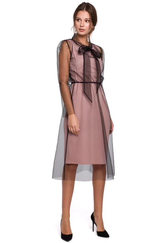 Dámské šaty K039 Powder Pink - Makover  L-40