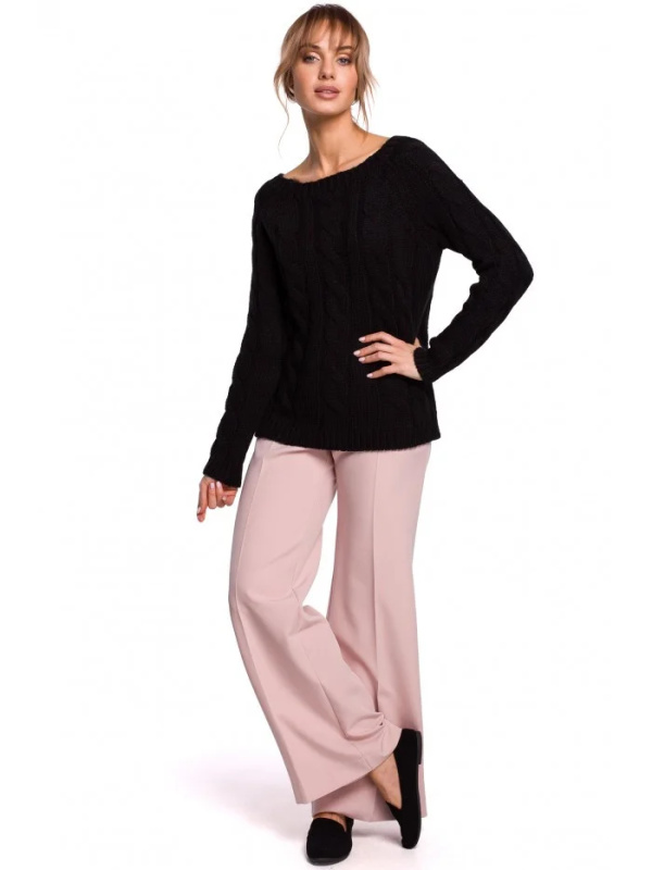 M511 Svetr s výstřihem Bateau - černý EU S/M