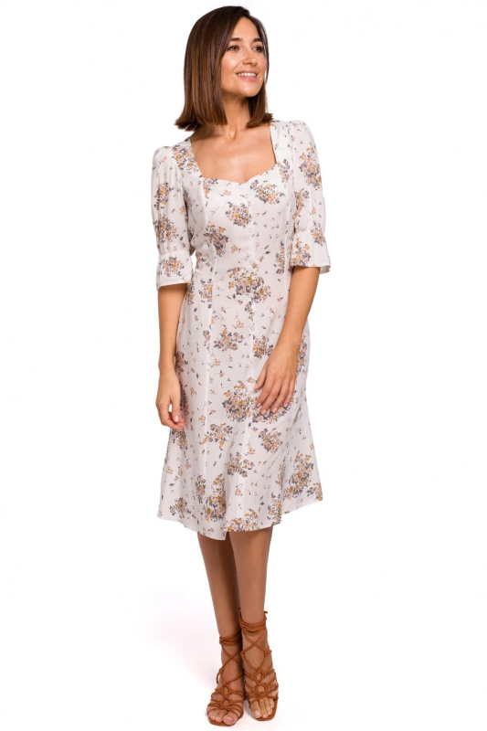 Dámské šaty S223 - Stylove tmavě modrá - vzor L-40