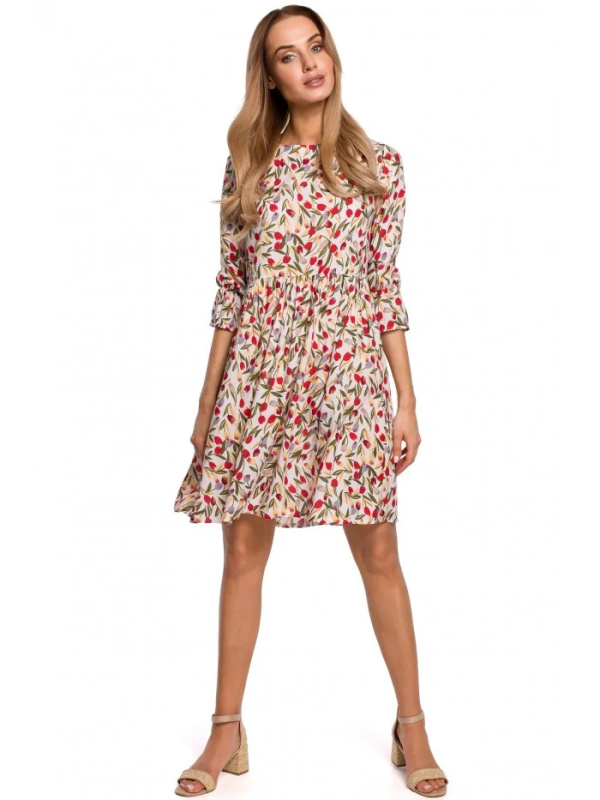 M521 Šaty s nařasenými rukávy - model 5 EU XXL