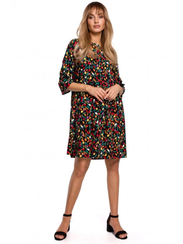 M521 Šaty s nařasenými rukávy - model 6 EU M