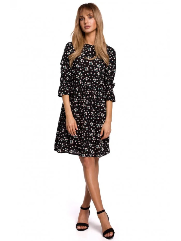 M521 Šaty s nařasenými rukávy - model 8 EU XL