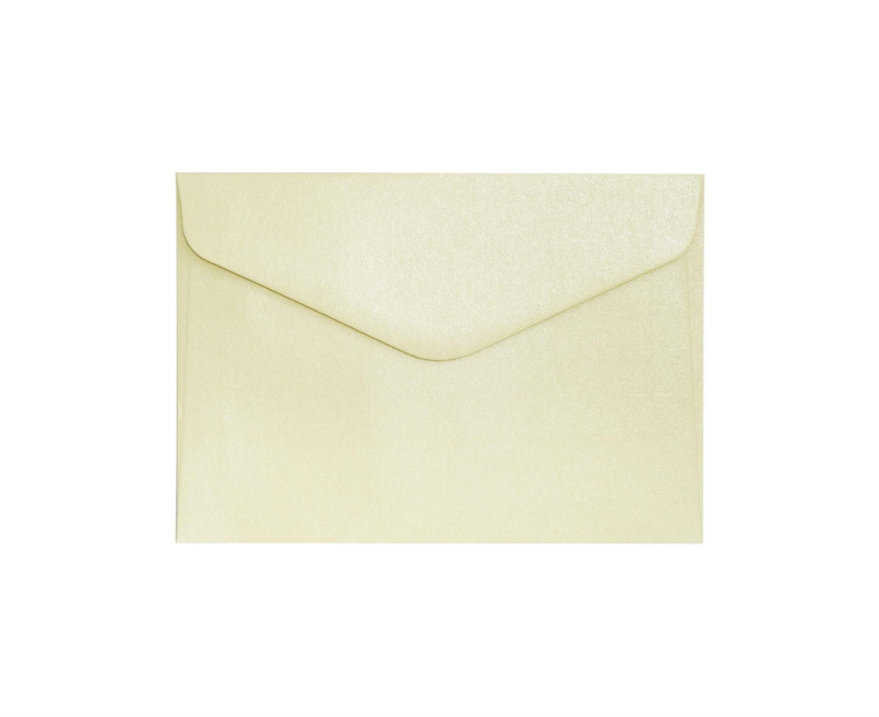 Galeria Papieru Ozdobné obálky Pearl - C6, 150 g/m2, slonová kost, 10 ks
