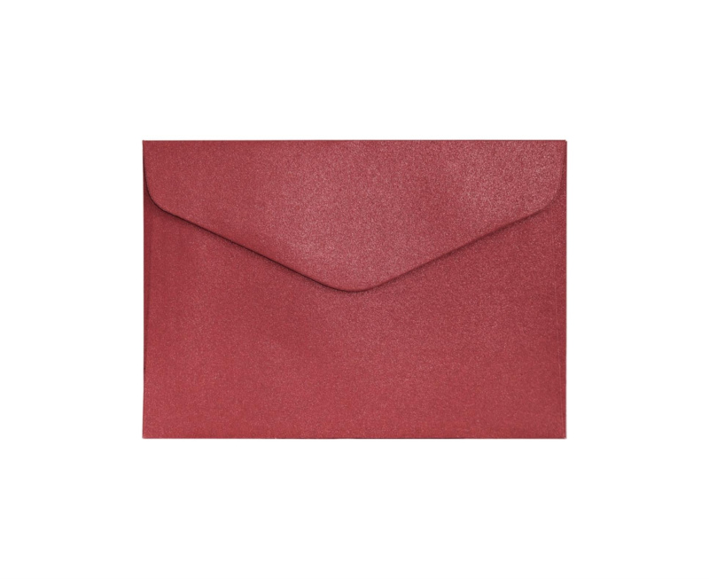 Galeria Papieru Ozdobné obálky Pearl - C6, 150 g/m2, červené, 10 ks