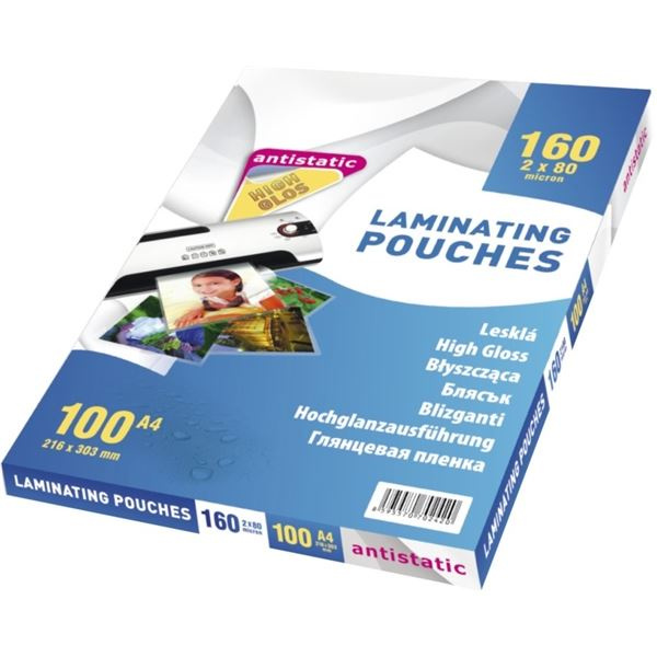 Laminovací fólie Premium - A4, 2x 80 mikronů, lesklé, 100 ks