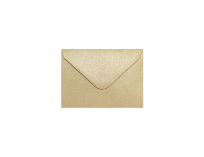 Galeria Papieru Ozdobné obálky Pearl - 7 x 10 cm, 150 g/m2, zlaté, 10 ks