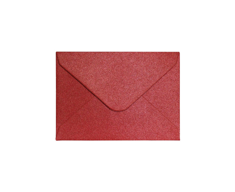 Galeria Papieru Ozdobné obálky Pearl - 7 x 10 cm, 150 g/m2, červené, 10 ks