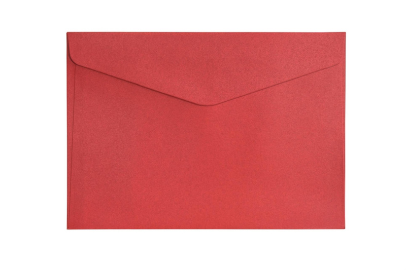 Galeria Papieru Ozdobné obálky Pearl - C5, 150 g/m2, červené, 10 ks