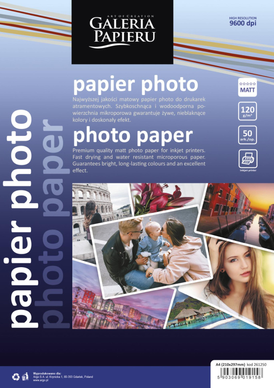 Galeria Papieru Fotopapír - A4, 120 g/m2, matný, 50 listů