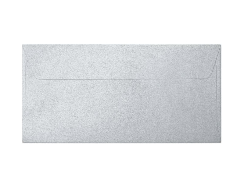 Galeria Papieru Ozdobné obálky Pearl - DL, 120 g/m2, stříbrné, 10 ks