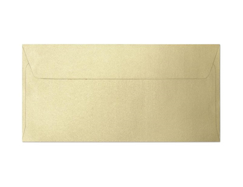 Galeria Papieru Ozdobné obálky Pearl - DL, 120 g/m2, zlaté, 10 ks