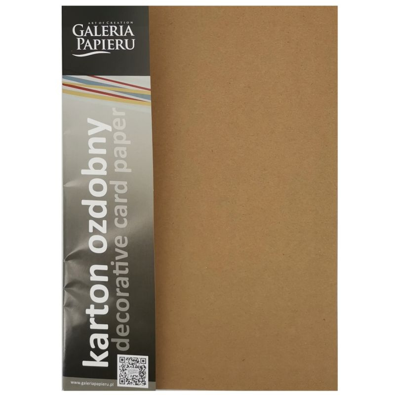 Galeria Papieru Kreativní papír A4 Kraft - 230 g/m2, tmavě béžový, 20 listů