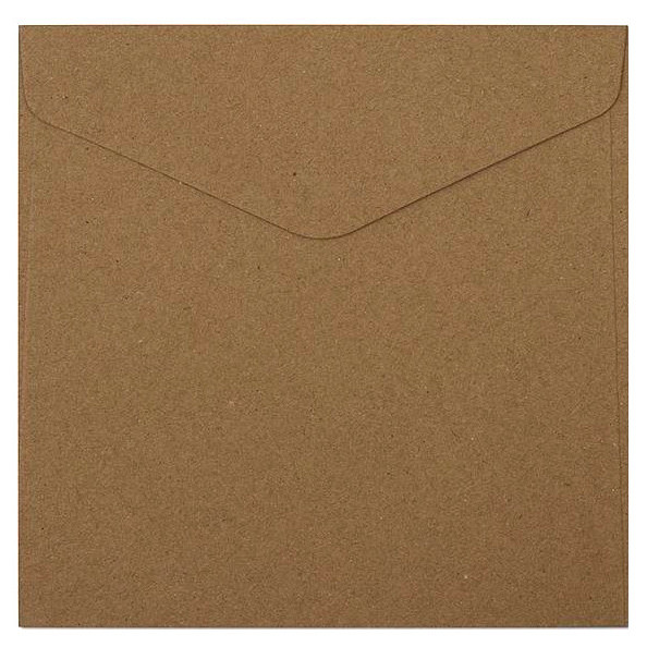 Galeria Papieru Ozdobné obálky Kraft - 16 x 16 cm, 120 g/m2, tmavě béžové, 10 ks