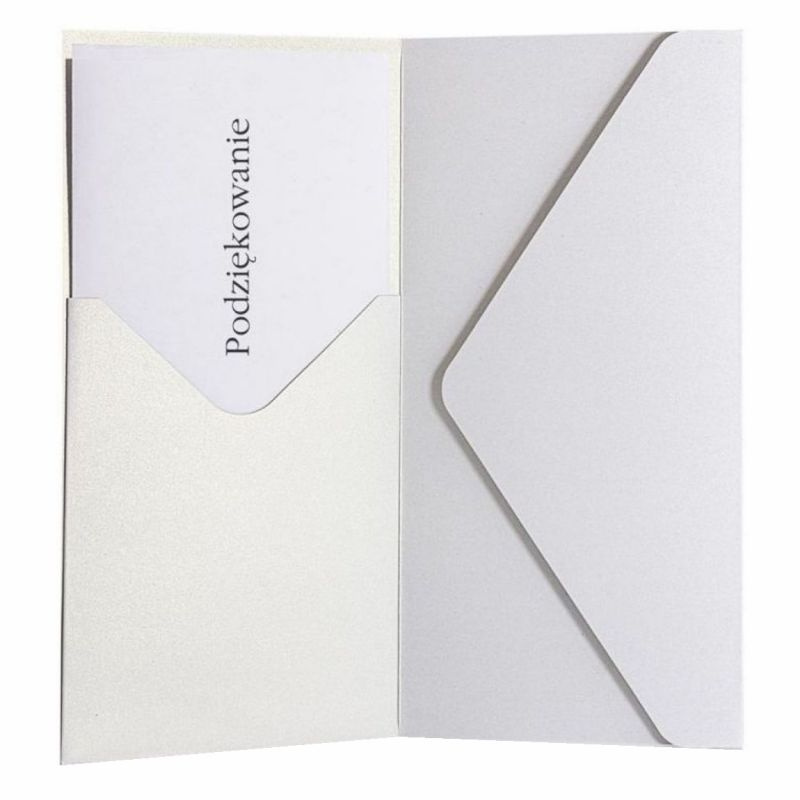 Galeria Papieru Ozdobné obálky Pearl - DL, s kapsou, 220 g/m2, bílé, 5 ks