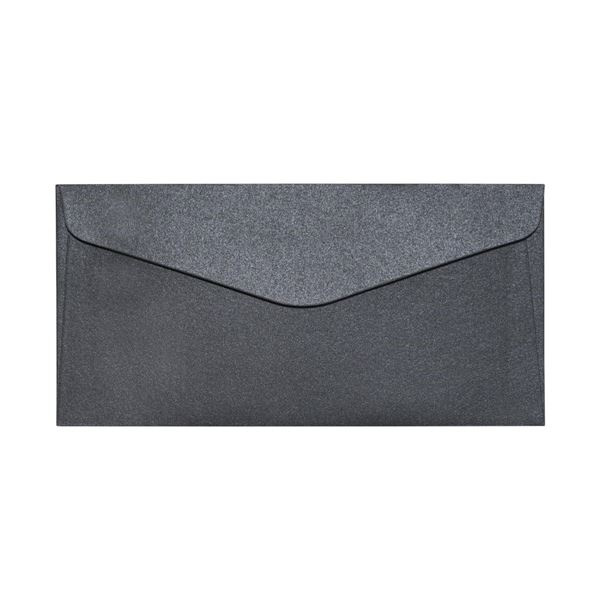 Galeria Papieru Ozdobné obálky Pearl - DL, 150 g/m2, černé, 10 ks