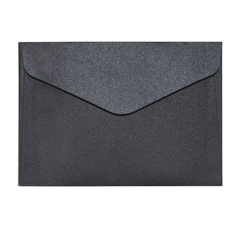 Galeria Papieru Ozdobné obálky Pearl - C6, 150 g/m2, černé, 10 ks
