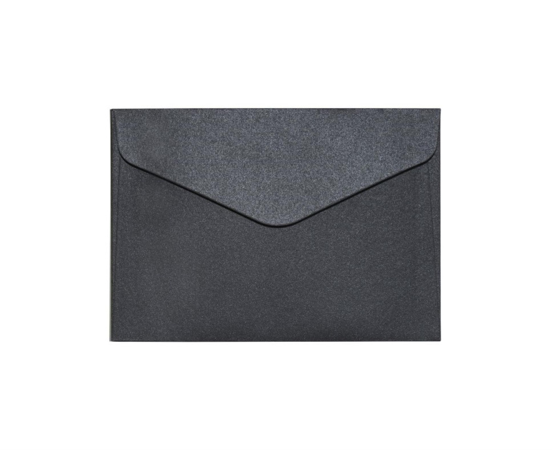 Galeria Papieru Ozdobné obálky Pearl - C6, 150 g/m2, černé, 10 ks