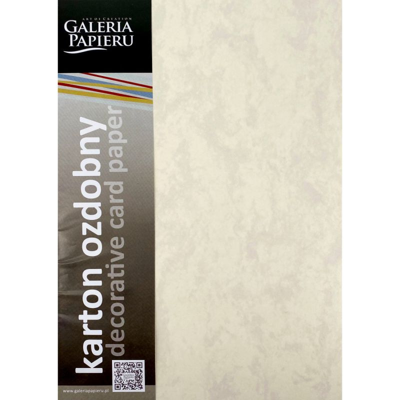 Galeria Papieru Ozdobný papír A4 Mramor - 220 g/m2, slonová kost, 20 listů