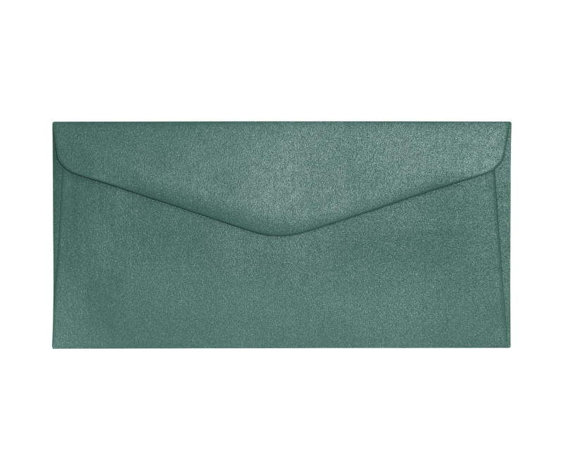 Galeria Papieru Ozdobné obálky Pearl - DL, 150 g/m2, zelené, 10 ks