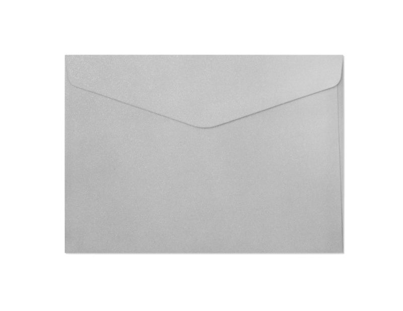Galeria Papieru Ozdobné obálky Pearl - C5, 150 g/m2, stříbrné, 10 ks