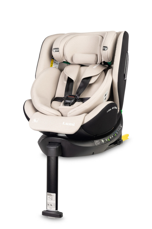 Caretero Autosedačka Lumi i-Size 40–150 cm, Isofix,  360°, růstová,  béžová