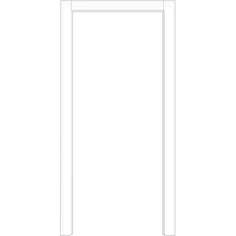 Voster Obložková bezfalcová zárubeň V-RETTO fol.Platinum Bianco 100-140 mm 80 L