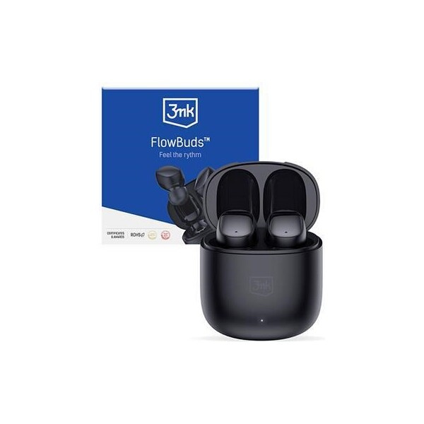 3mk FlowBuds bezdrátová sluchátka černá