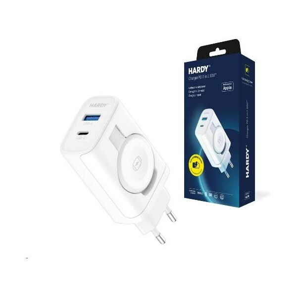 3mk Hardy Charger PD 2v1 33W síťová nabíječka pro Apple bílá