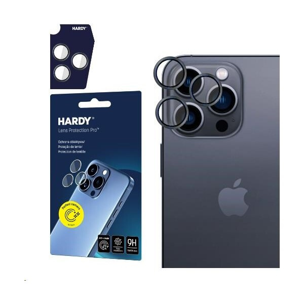 3mk Hardy Lens Protection Pro skla na fotoaparát Apple iPhone 15 Pro Max černá