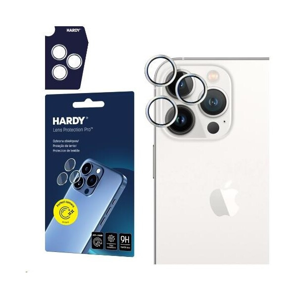 3mk Hardy Lens Protection Pro skla na fotoaparát Apple iPhone 15 Pro bílá