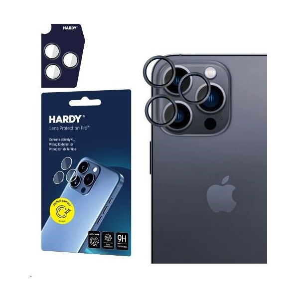 3mk Hardy Lens Protection Pro skla na fotoaparát Apple iPhone 15 Pro černá