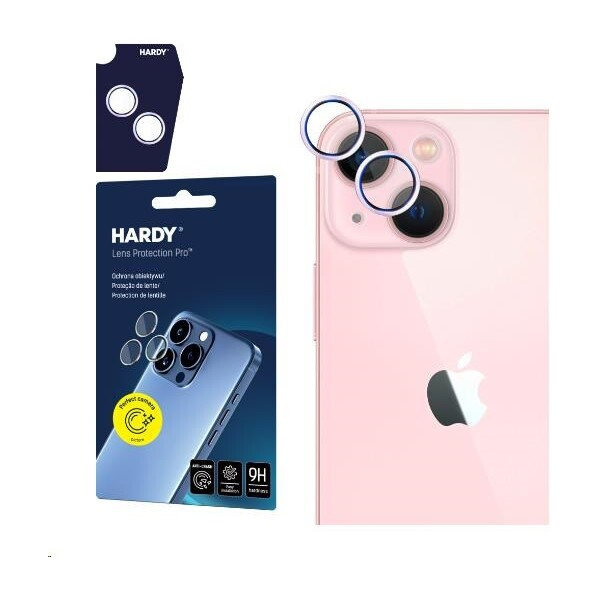 3mk Hardy Lens Protection Pro skla na fotoaparát Apple iPhone 15/15 Plus růžová
