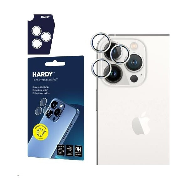 3mk Hardy Lens Protection Pro skla na fotoaparát Apple iPhone 14 Pro/14 Pro Max stříbrná