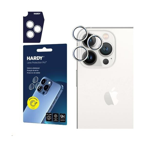 3mk Hardy Lens Protection Pro skla na fotoaparát Apple iPhone 13 Pro/13 Pro Max stříbrná