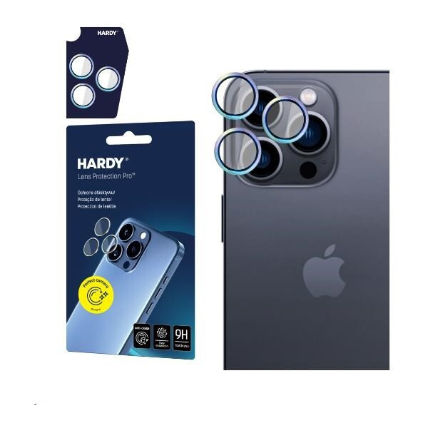 3mk Hardy Lens Protection Pro skla na fotoaparát Apple iPhone 15 Pro Max duhová