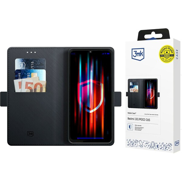 3mk ochranný kryt Wallet Case pro Redmi 13C/POCO C65