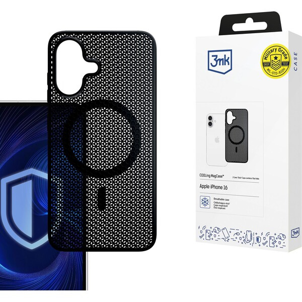 3mk ochranný kryt COOLing MagCase pro Apple iPhone 16 Plus Černá