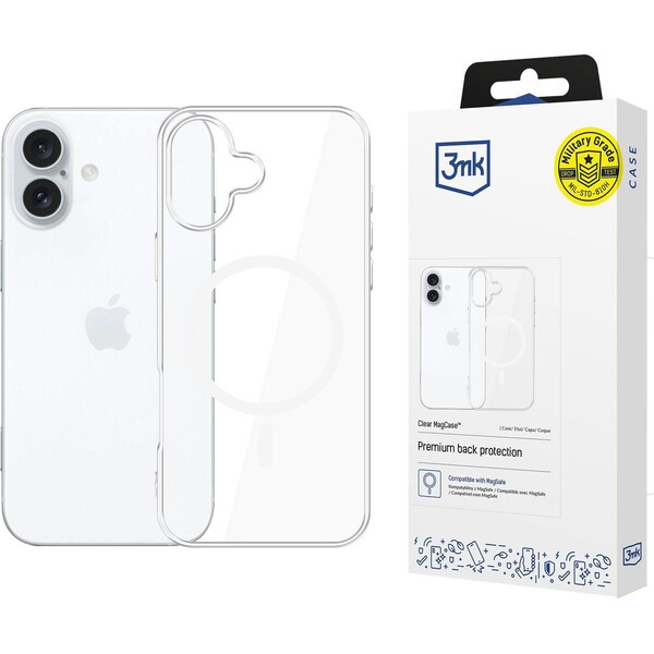 3mk ochranný kryt Clear MagCase pro Apple iPhone 16 Plus Čirá