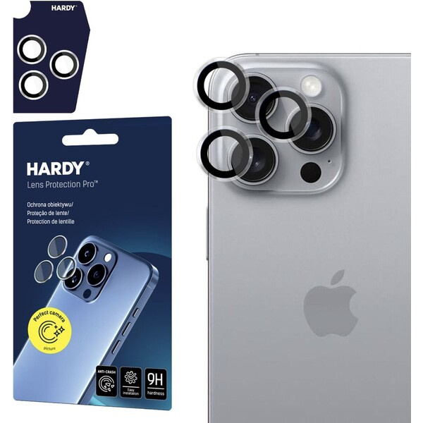 3mk Hardy Lens Protection Pro skla na fotoaparát Apple iPhone 16 Pro /16 Pro Max čirá