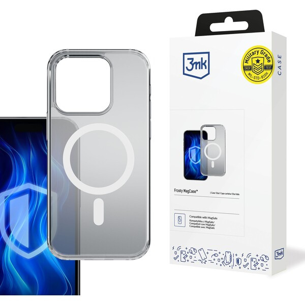 3mk ochranný kryt Frosty MagCase pro Apple iPhone 16 Pro Max bílá Bílá