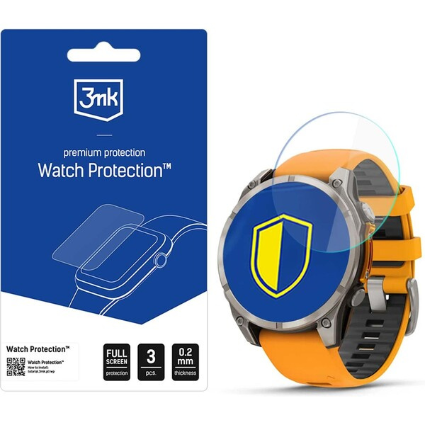 3mk ochranné sklo Watch Protection FlexibleGlass pro Garmin Fénix 8 Amoled 47mm Čirá