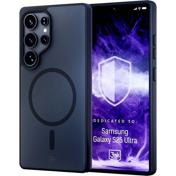 3mk ochranný kryt Smoke MagCase pro Samsung Galaxy S25 Ultra Černá