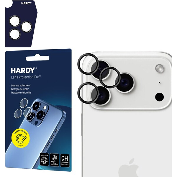 3mk HARDY Lens Protection Pro skla na fotoaparát Apple iPhone 17 Pro /17 Pro Max černá