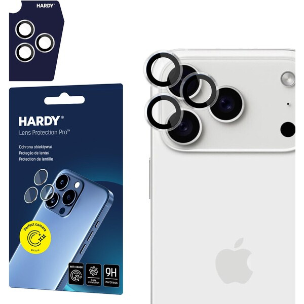 3mk HARDY Lens Protection Pro skla na fotoaparát Apple iPhone 17 Pro /17 Pro Max čirá