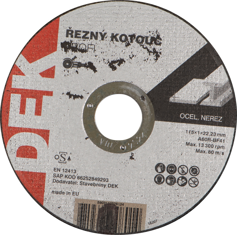Kotouč řezný DEK PROFI 115×22,23 mm 1 mm